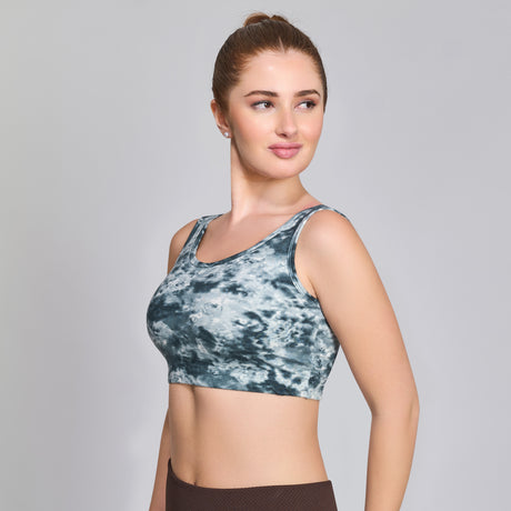 Trendy Non-Padded Printed Sports Bra|Breathable,Stretchable Activewear for Women SQ1038
