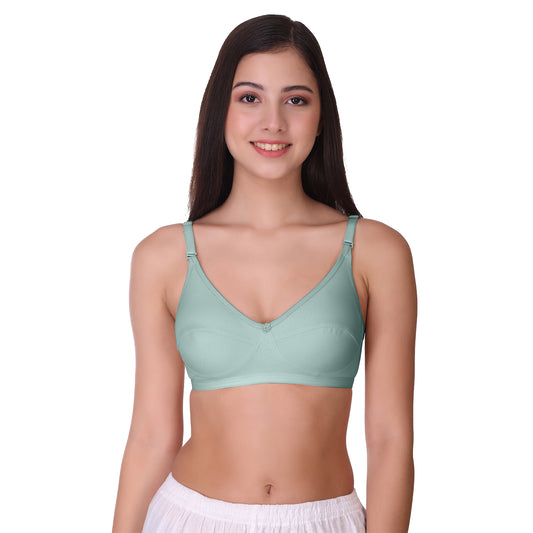 Pooja Ragenee Light Pad Cotton Regular bra for Women Light Green