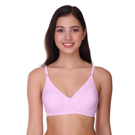 Pooja Ragenee Womens Full Coverage Non Padded Mould Cotton Bra MQ3057 Lavender