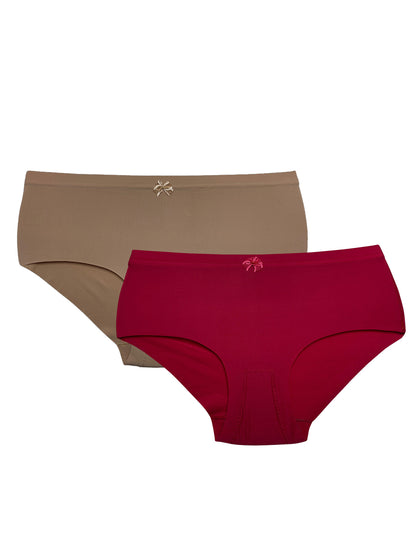 2PK No VPL Microfibre Full Seamless Briefs