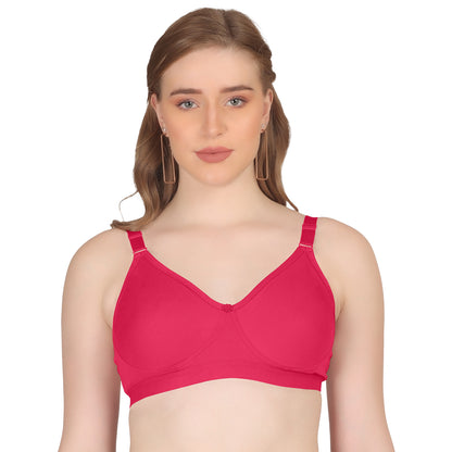 POOJA RAGENEE Seamless Moulded Non Padded Free Wired Comfortable Bra MQ3053 Magenta