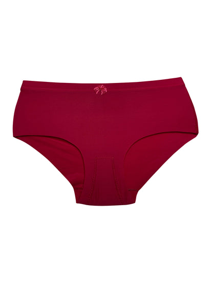 POOJA RAGENEE Women's Seamless Regular Lycra Panty PQ5033 Grey-Magenta