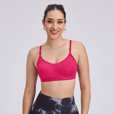 Comfortable, Wire-Free,Breathable,Stretchable, Daily Wear & Workout Support Bra SQ1022