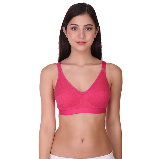 POOJA RAGENEE Regular Cotton Blend Bra -magenta