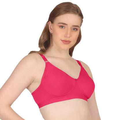 POOJA RAGENEE Seamless Moulded Non Padded Free Wired Comfortable Bra MQ3053 Magenta