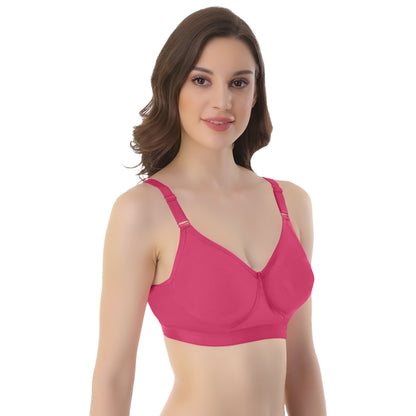 POOJA RAGENEE Seamless Moulded Non Padded Free Wired Comfortable Bra MQ3053D Magenta