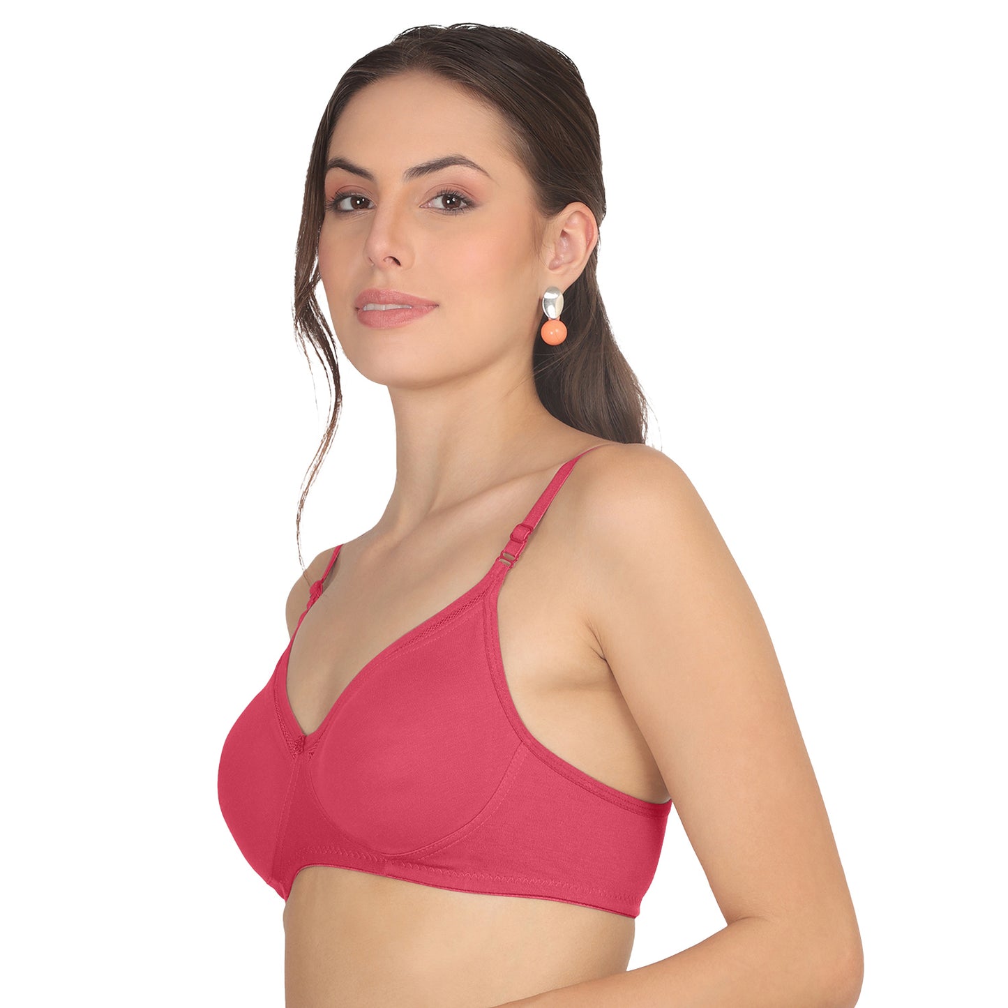 POOJA RAGENEE Moulded Non Padded Smooth Cotton Bra MQ3051 Magenta