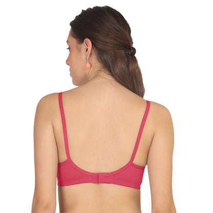 POOJA RAGENEE Moulded Non Padded Smooth Cotton Bra MQ3051 Magenta