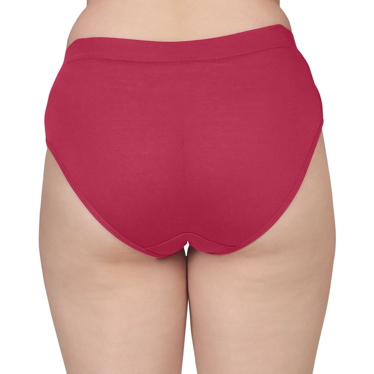 POOJA RAGENEE Women's Regular Cotton Lycra Panty PQ5023 Brown-Dark Pink-Magenta