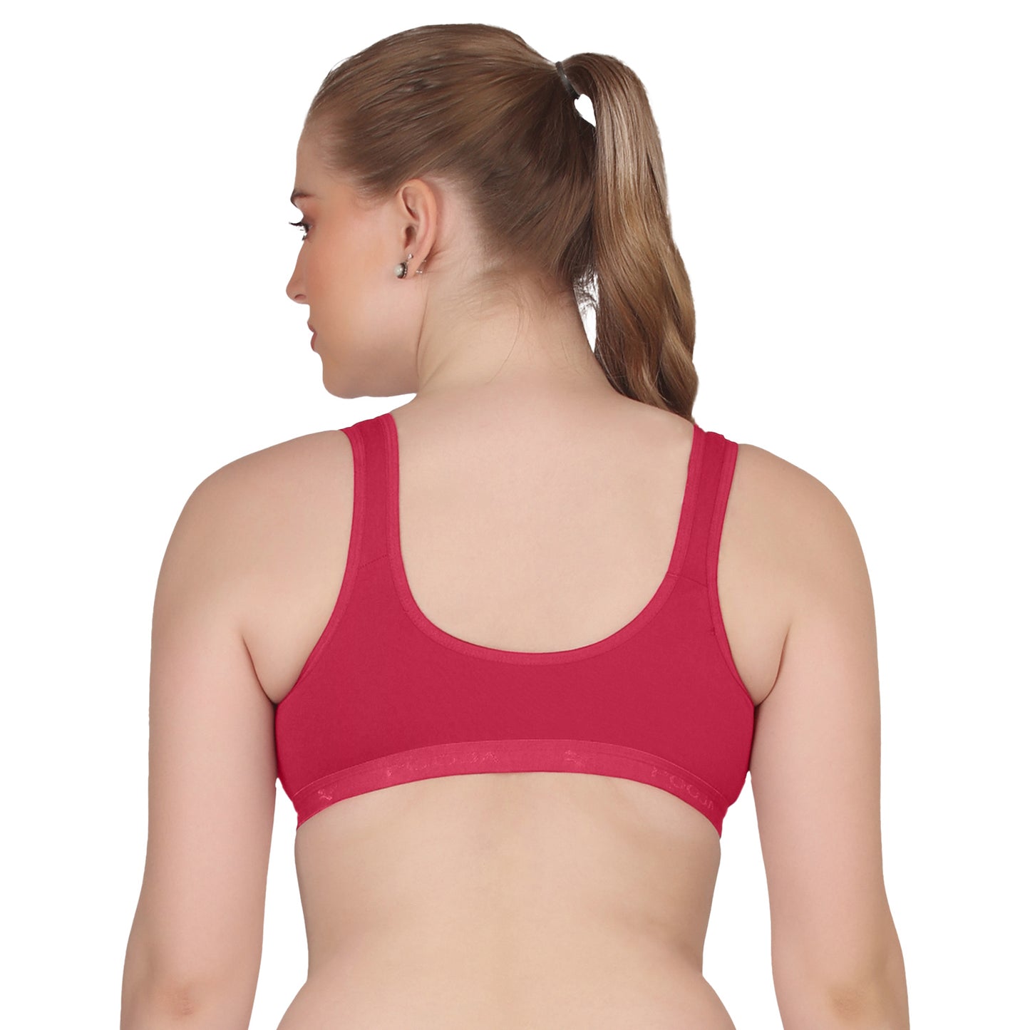 POOJA RAGENEE T-Shirt Bra Fitness & comfortable Smooth Fabric Sports Bra SQ1034 Magenta