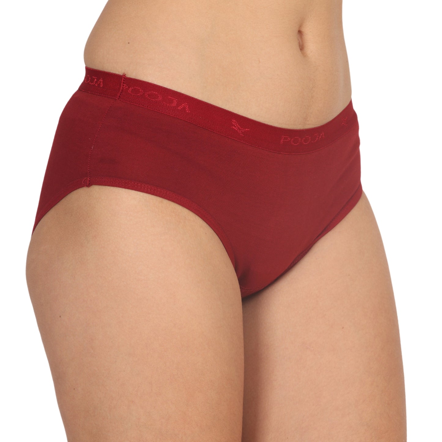 POOJA RAGENEE Women's Regular Pure Cotton Panty PQ5022 Maroon