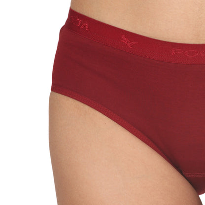 POOJA RAGENEE Women's Regular Pure Cotton Panty PQ5022 Maroon