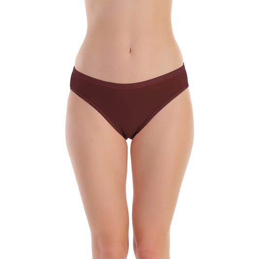 Pooja Ragenee Women's Bikini Cotton Panty Maroon