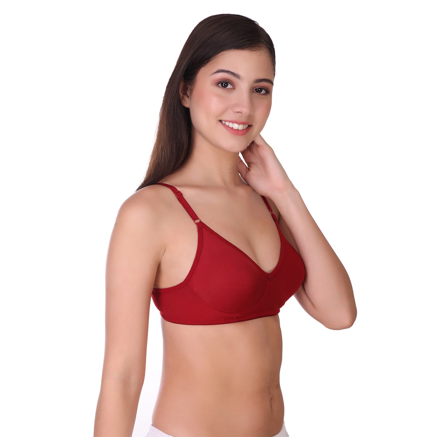 Pooja Ragenee Seamless Non Padded bra for Women Maroon