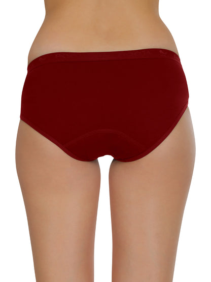 POOJA RAGENEE Women's Regular Pure Cotton Panty PQ5032 Maroon-Brown