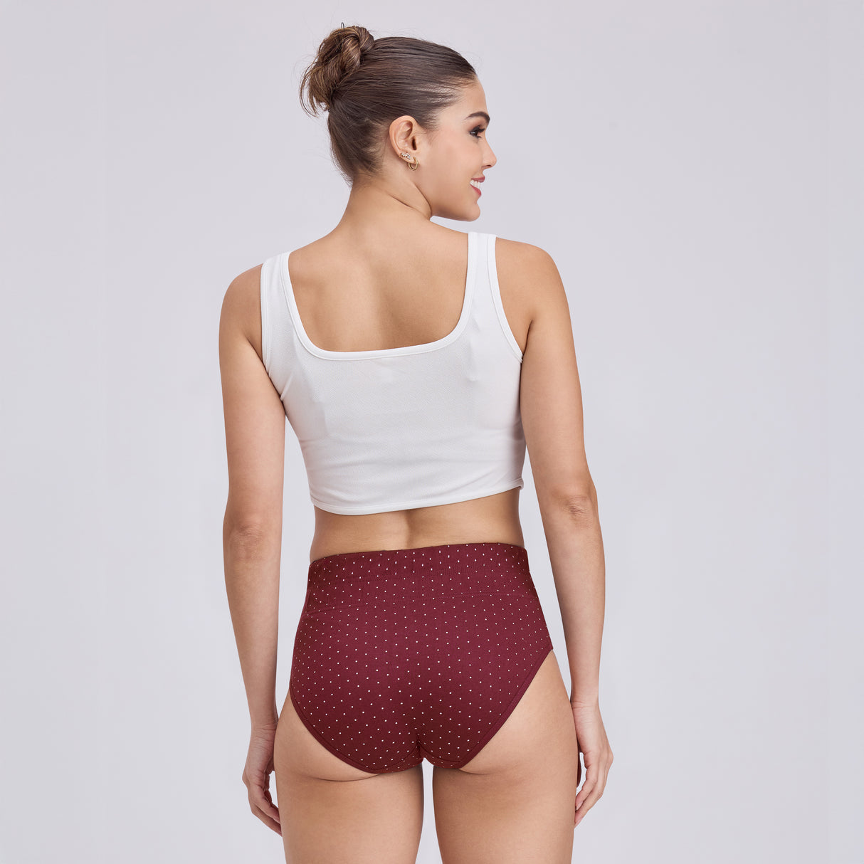 Soft Cotton Tummy Printed Panty for Women – High Waist Comfort Fit PQ5035