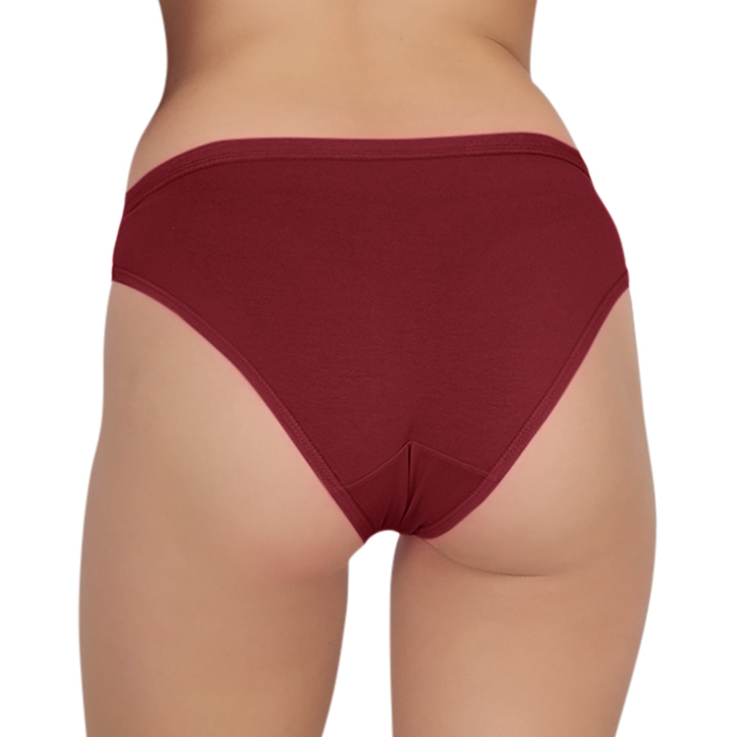 POOJA RAGENEE Women's Regular Cotton Lycra Panty PQ5024 Maroon-Navy Blue-Nude