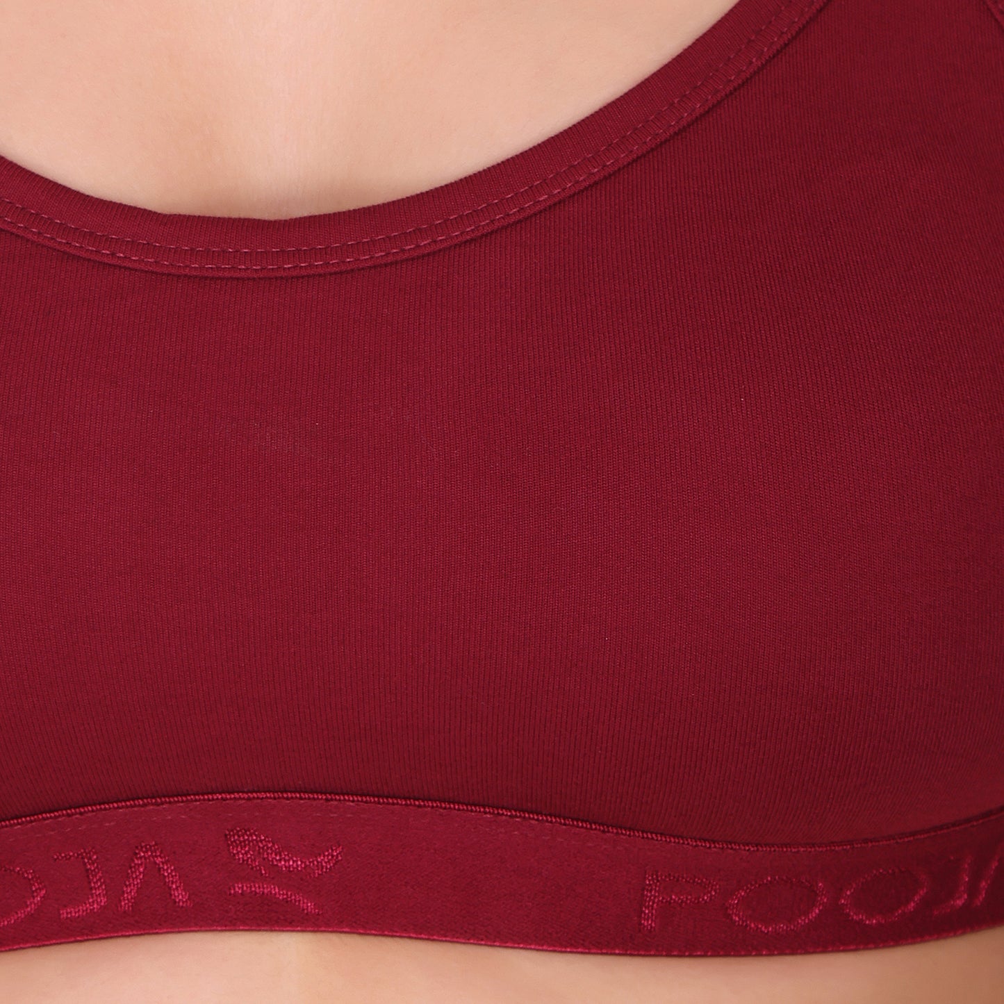 Pooja Ragenee Cotton Moulded Sports bra for Girls Maroon