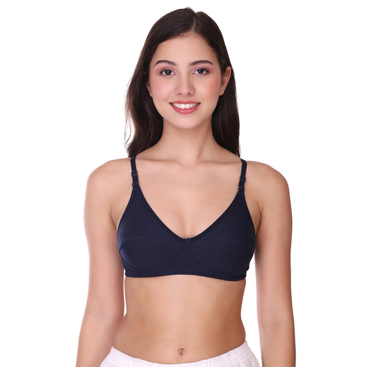 Pooja Ragenee Light Pad Cotton Regular bra for Women Navy Blue