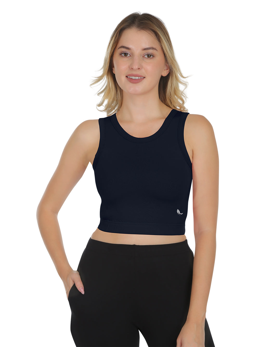 POOJA RAGENEE Smooth Fabric & comfortable Sports Bra for Fitness SQ1039 Navy Blue