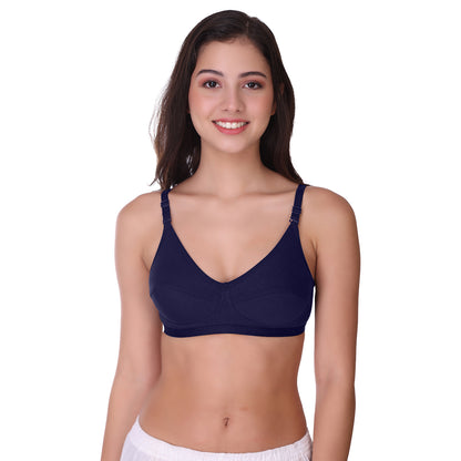 Pooja Ragenee Light Pad Cotton Regular bra for Women Navy Blue