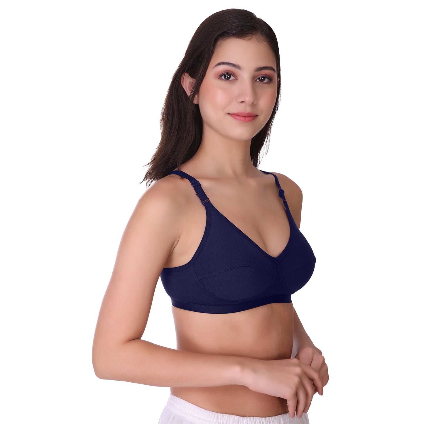 Pooja Ragenee Light Pad Cotton Regular bra for Women Navy Blue