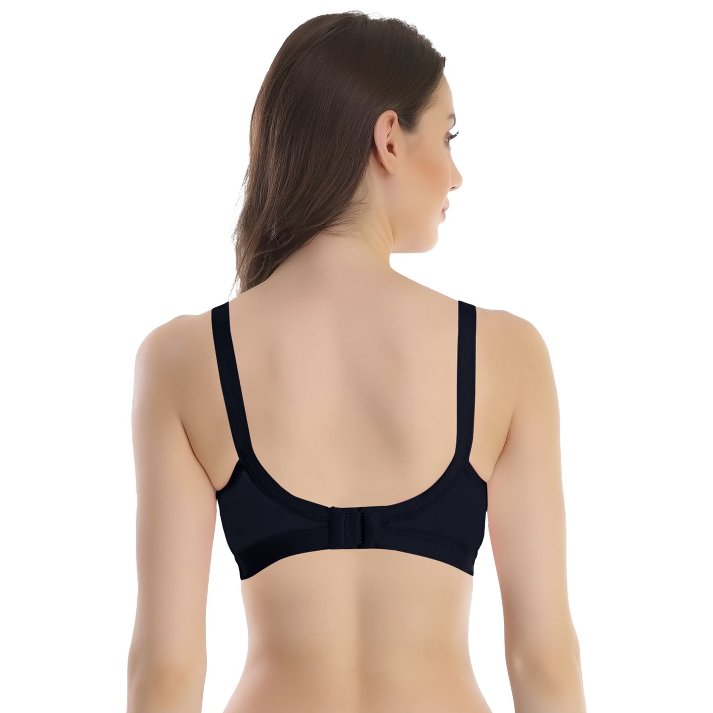 POOJA RAGENEE Seamless Moulded Non Padded Free Wired Comfortable Bra MQ3053D Navy Blue