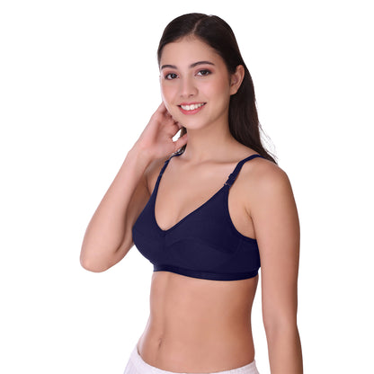 Pooja Ragenee Light Pad Cotton Regular bra for Women Navy Blue