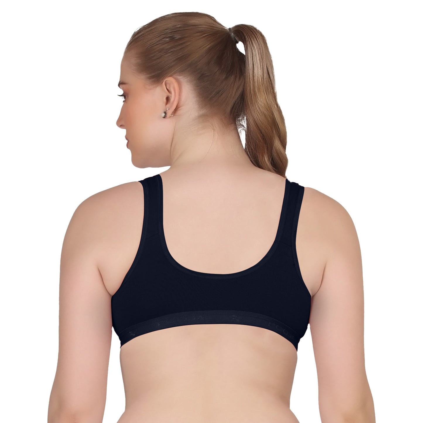 POOJA RAGENEE T-Shirt Bra Fitness & comfortable Smooth Fabric Sports Bra SQ1034 Navy Blue