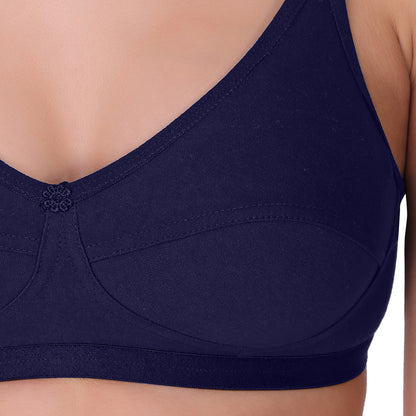 Pooja Ragenee Light Pad Cotton Regular bra for Women Navy Blue