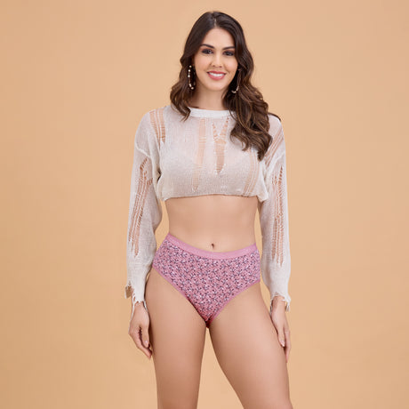 Stylish Printed Hipster Panty for Women|Soft & Comfortable Fit PQ5040-3PC