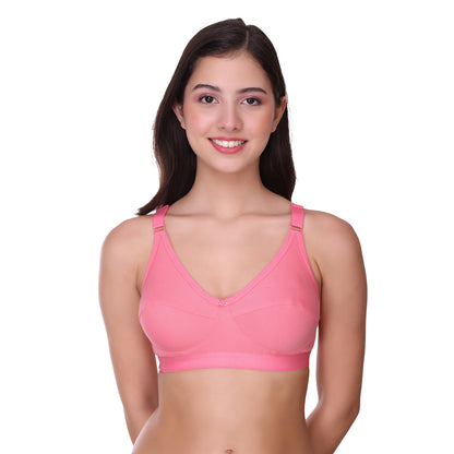 Pooja Ragenee Light Pad Cotton Regular bra for Women Pink