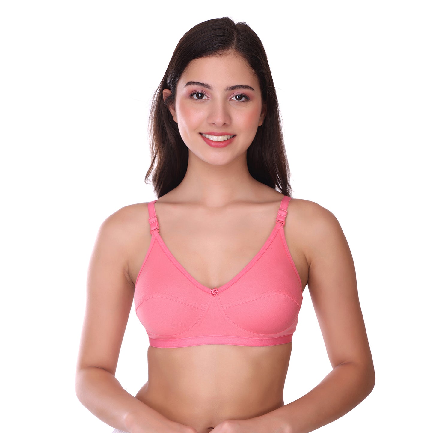 Pooja Ragenee Light Pad Cotton Regular bra for Women Pink