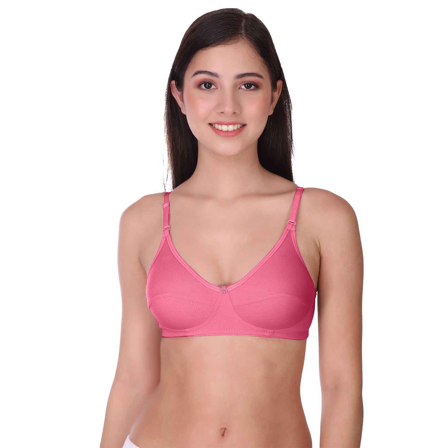 Pooja Ragenee Light Pad Cotton Regular bra for Women Pink