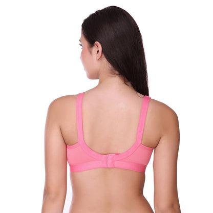 Pooja Ragenee Light Pad Cotton Regular bra for Women Pink