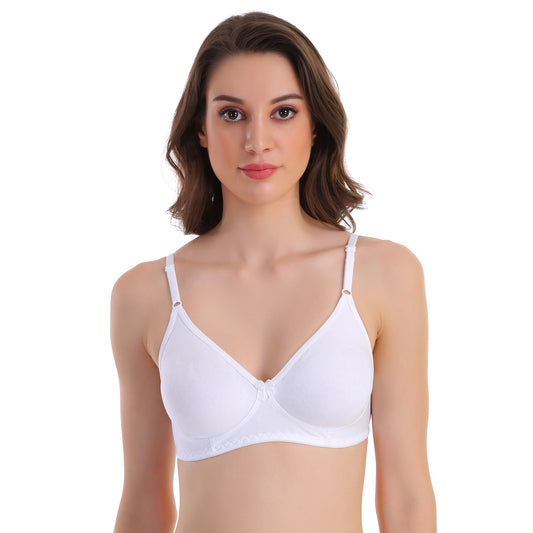 Pooja Ragenee Women's Cotton Everyday Bra White