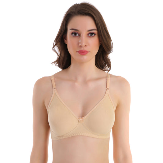 Pooja Ragenee Women's Cotton Everyday Bra Beige