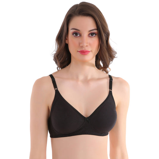 Pooja Ragenee Women's Cotton Everyday Bra Black