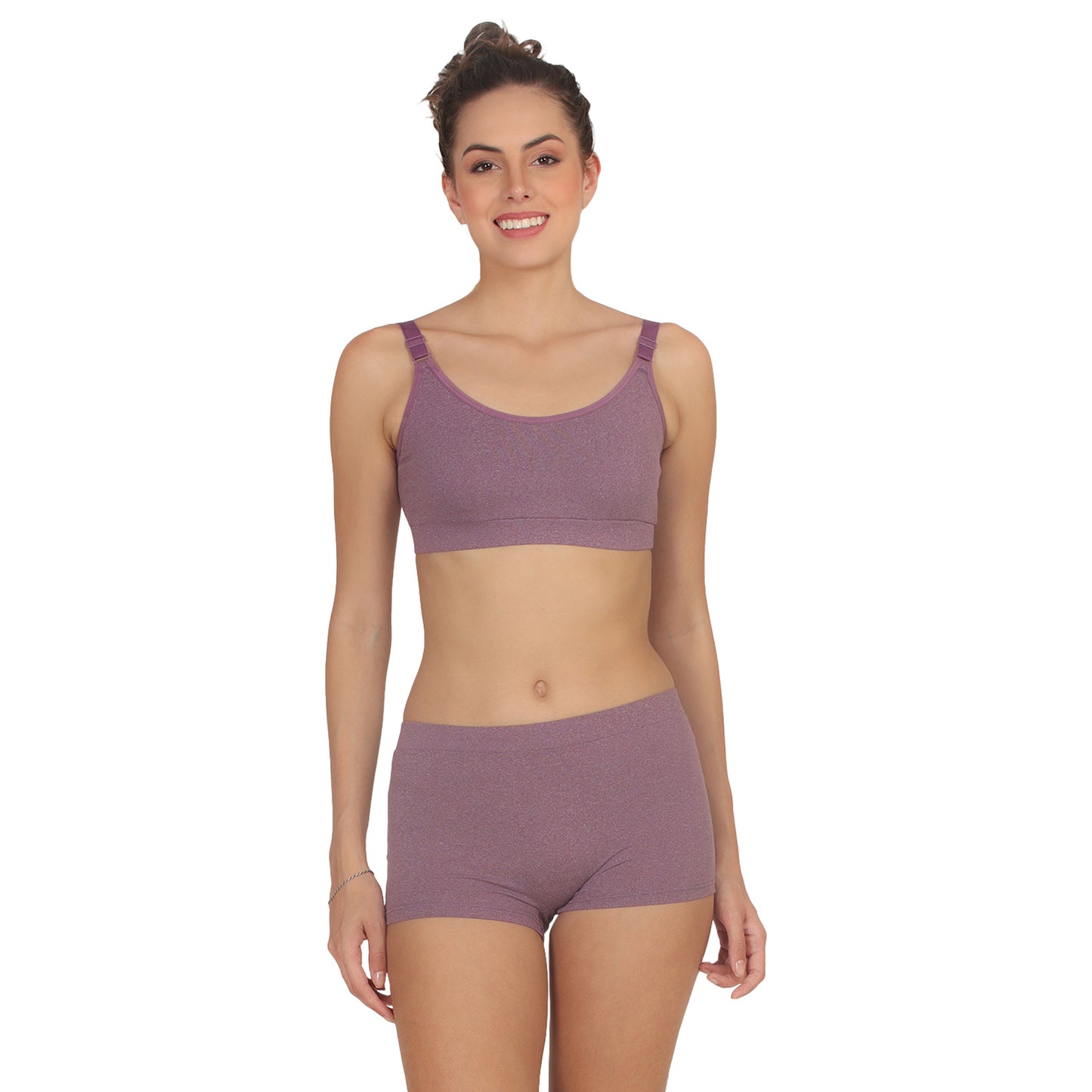 POOJA RAGENEE Comfortable & Smooth Cotton Lycra Sport Set ST06 Purple