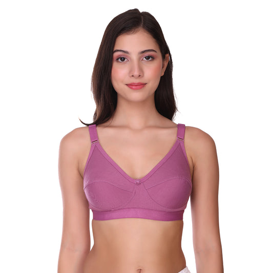 Pooja Ragenee Light Pad Cotton Regular bra for Women Purple