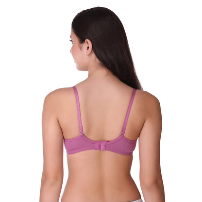 Pooja Ragenee Light Pad Cotton Regular bra for Women Purple