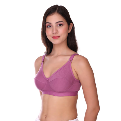 Pooja Ragenee Light Pad Cotton Regular bra for Women Purple