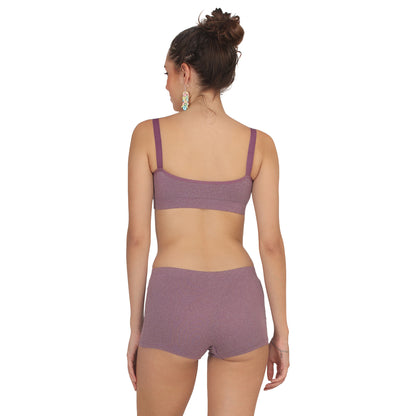 POOJA RAGENEE Comfortable & Smooth Cotton Lycra Sport Set ST06 Purple