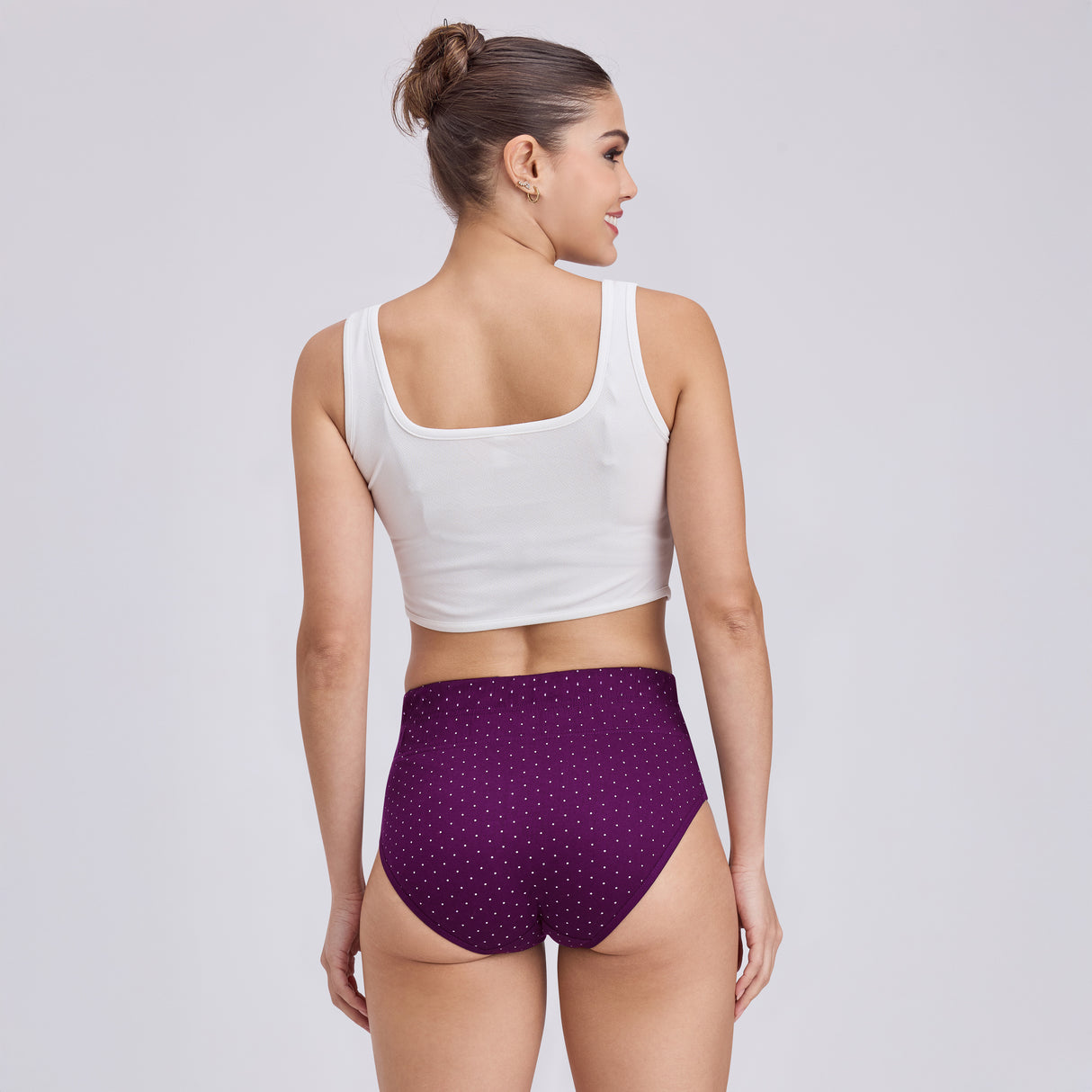Soft Cotton Tummy Printed Panty for Women – High Waist Comfort Fit PQ5035