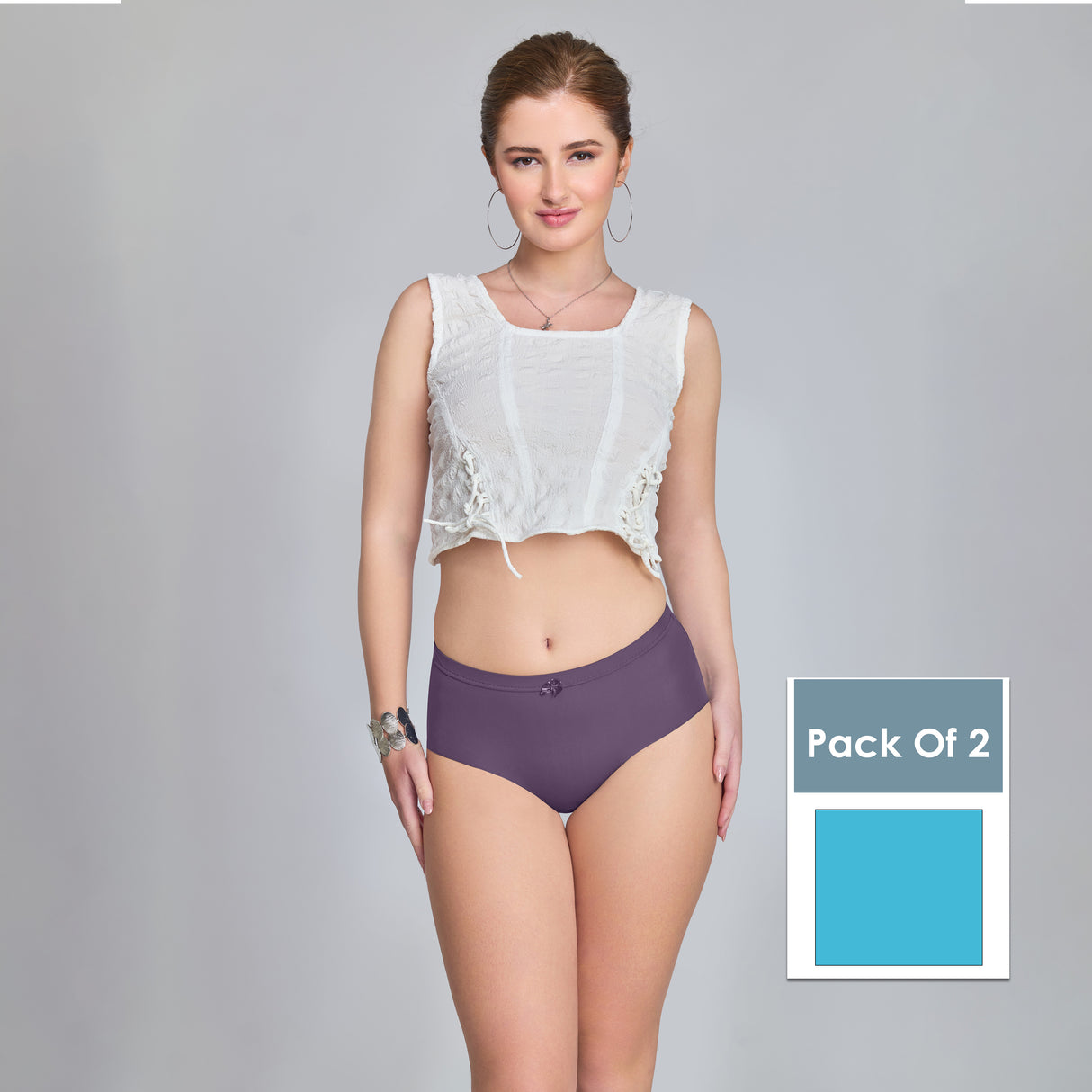 Plain Seamless Panty for Women – Soft, Stretchable & Invisible Comfort Innerwear PQ5033-2pc