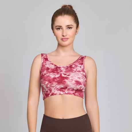 Trendy Non-Padded Printed Sports Bra|Breathable,Stretchable Activewear for Women SQ1038