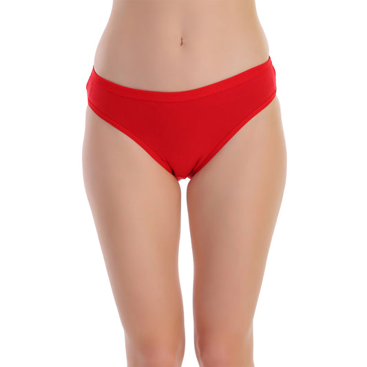 Pooja Ragenee Women's Bikini Cotton Panty Red