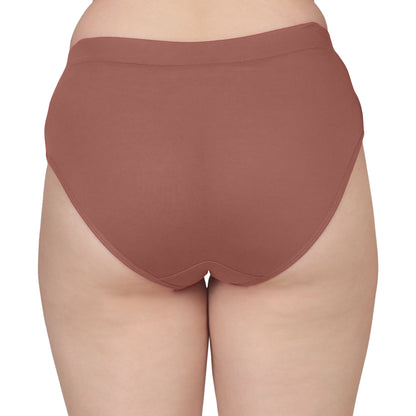 POOJA RAGENEE Women's Regular Cotton Lycra Panty PQ5023 Rust-Wine