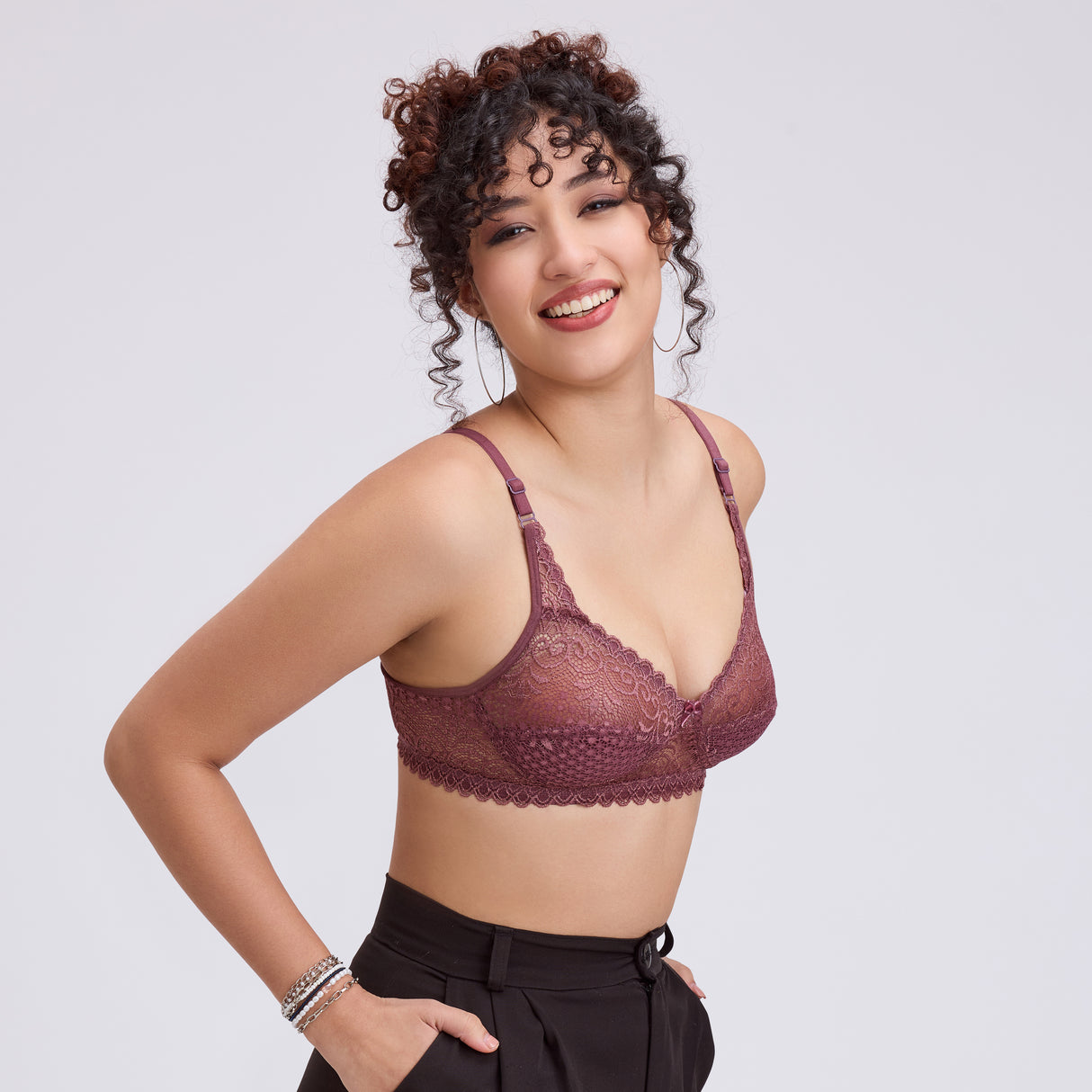 Elegant Full Net Fancy Bridal Bra – Stylish & Comfortable Lingerie BQ2188