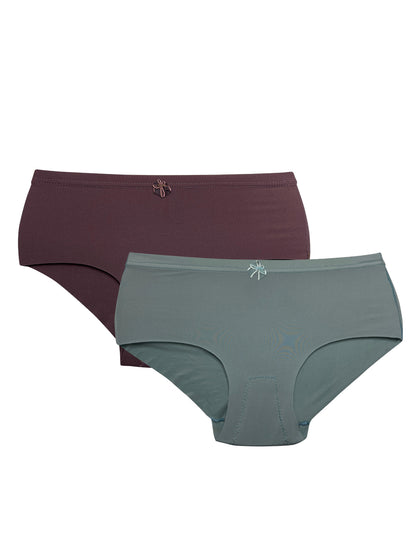 2PK No VPL Microfibre Full Seamless Briefs